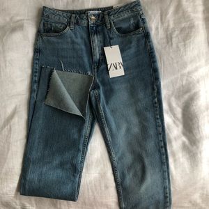Zara split hem jeans